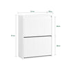SoBuy FSR165-K-W Vyklápěcí botník se 2 výklopnými dvířky Sklápěč bot Komoda na boty Bílá 61 x 81 x 26 cm