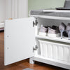 SoBuy FSR168-W Úložná lavice s botníkem a sedákem do předsíně bílá