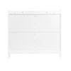 SoBuy FSR177-L-W Vyklápěcí botník se 4 dvířky Botník Úzký botník Bílá 100x91x19 cm