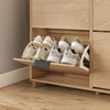 SoBuy FSR214-N Úzká botník – dřevěný botník o šířce 24 cm, velká kapacita pro boty až do velikosti 47, severský design, ideální do předsíně, model
