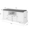 SoBuy FSR71-W Lavice s úložným prostorem Lavice na boty Bílá 105x49x37cm