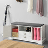 SoBuy FSR71-W Lavice s úložným prostorem Lavice na boty Bílá 105x49x37cm