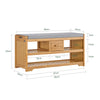 SoBuy FSR75-N Lavice na boty Šatní lavice Bambusová 91x45x34cm