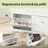 SoBuy FSR64-W+FSR79-W, bílá sestava do předsíně, botníková lavice + skříňka s výklopnými dvířky, hloubka 24 cm