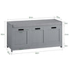 SoBuy FSR80-SG Lavice s úložným prostorem Lavice na boty Šedá 90x45x35cm