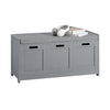 SoBuy FSR80-SG Lavice s úložným prostorem Lavice na boty Šedá 90x45x35cm