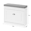 SoBuy FSR82-K-W Botník Botník s klopou Lavice s podsedákem Bílá 60x51x24cm