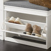 SoBuy FSR82-K-W Botník Botník s klopou Lavice s podsedákem Bílá 60x51x24cm