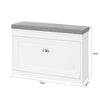 SoBuy FSR82-L-W Botník s klapkou Lavice s podsedákem Bílá 75x51x24cm