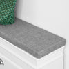 SoBuy FSR82-L-W Botník s klapkou Lavice s podsedákem Bílá 75x51x24cm
