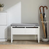 SoBuy FSR90-W Botník Lavice s úložným prostorem Bílá 110x47x35cm