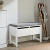 SoBuy FSR90-W Botník Lavice s úložným prostorem Bílá 110x47x35cm