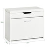 SoBuy FSR95-W Botník s lavicí Lavice na boty Sklápěč bot s 1 klapkou sedáku 60x50x30cm