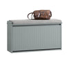 SoBuy FSR98-L-HG Výklopný botník Botník s klapkou Lavice na boty s polštářem na sezení Komoda na boty Světle šedá Lavice cca 80x45x26cm WHT