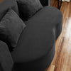 SoBuy FST101-SCH Sofa Łóżko 2 w 1 ze Sztruksu z 2 Poduszkami, Czarny, 177×107×32 cm