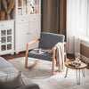 SoBuy FST93-HG Houpací křeslo Zahradní relaxační křeslo Světle šedé 66x73x75cm