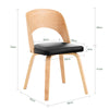 SoBuy FST97-SCH Kuchyňská židle Dřevěná židle Kancelářská židle s opěradlem Dětská židle Výška sedáku 41 cm Š x V x H cca 48 x 79 x 55 cm