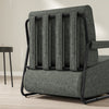 SoBuy | Šedé relaxační křeslo s podnožkou | Moderní čalouněné křeslo do obývacího pokoje | 74×67×78 cm | Nosnost 143 kg | FST99-DG