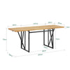 SoBuy FWT113-N, Rozkládací jídelní stůl pro 2–8 osob, 65 × 110–200 × 76 cm, skládací kuchyňský stůl s kovovou konstrukcí