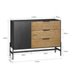 SoBuy HFSB02-SCH Kuchyňská skříň Komoda skříň do chodby Úložná skříň TV skříň Černá 114 x 83 x 40 cm