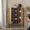SoBuy HFSB04-SCH Příborník Kuchyňská skříňka Komoda Předsíňka Botník Úložná skříň Černá 92x119x40cm