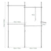 SoBuy KLS03-HG Teleskopický šatní systém Nastavitelný policový systém Světle šedá 124-226x200-285cm