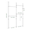 SoBuy KLS03-II-HG Teleskopický šatní systém Nastavitelný policový systém Světle šedá 124-226x200-285cm