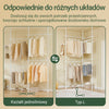 SoBuy KLS03-II-W Rozkládací stojan na oblečení, Robustní tyč na oblečení, Nastavitelná otevřená šatní skříň do ložnice, Věšák na oblečení, Bílý