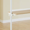 SoBuy KLS17-WN, Teleskopický věšák na oblečení, Odolný šatní věšák, Nastavitelná otevřená šatní skříň s policemi a šatními tyčemi, Bílá přírodní