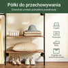 Předprodej | SoBuy KLS19-SCH, nástěnný věšák na oblečení se 4 tyčemi + 4 police MDF, otevřená šatní skříň, nosnost 120 kg do ložnice, 265x48x220 cm, průmyslová černá