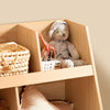 SoBuy KMB111-N Dětská knihovnička / regál na hračky s 5 přihrádkami přírodní dřevo