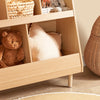 SoBuy KMB111-N Dětská knihovnička / regál na hračky s 5 přihrádkami přírodní dřevo