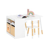 SoBuy KMB113-W Dětský set stůl a 2 židle pro studium/kreslení/hraní bílý