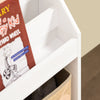 SoBuy KMB115-W Dětský regál se 4 přihrádkami Regál na knihy Úložný regál pro děti Stojící regál Bílá WD cca 65x70x30cm