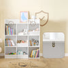 SoBuy KMB120-W, Dětská knihovna Montessori police do dětského pokoje s 9 otevřenými přihrádkami dětská police na hračky bílá 95x105x34cm