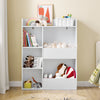 SoBuy KMB55-K-W, Dětská knihovna Montessori s policí do dětského pokoje s 5 otevřenými přihrádkami, dětská police na hračky, bílá 80x104x34 cm