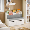 SoBuy KMB66-W Dětská lavice na hračky Truhlice na hračky Úložný box s kolečky Bílá 100x70x45cm