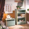 SoBuy KMB97-GR Dětská knihovna Dětský regál do dětského pokoje Úložný regál pro děti Zelená-přírodní 70x100x35 cm