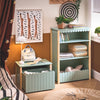 SoBuy KMB97-GR Dětská knihovna Dětský regál do dětského pokoje Úložný regál pro děti Zelená-přírodní 70x100x35 cm