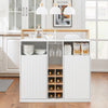 SoBuy KNL07-WN Kuchyňský ostrůvek s pracovní deskou Kuchyňská skříňka Vysoká komoda Příborník Barový stůl Jídelní stůl105x105x60cm
