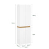 SoBuy KSB01-W Šatní skříň se 2 dveřmi Vysoká skříň Kuchyňská skříň Úložná skříň s 5 přihrádkami Víceúčelová skříň Bílá WHT cca 61x192x30cm