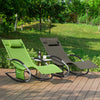 SoBuy OGS28-GRx2 2dílná sada houpací lehátko Zahradní lehátko Zelené 100 kg Nosnost
