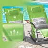 SoBuy OGS28-GRx2 2dílná sada houpací lehátko Zahradní lehátko Zelené 100 kg Nosnost
