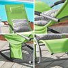 SoBuy OGS28-GRx2 2dílná sada houpací lehátko Zahradní lehátko Zelené 100 kg Nosnost