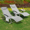 SoBuy OGS28-HGx2 2dílná sada houpací lehátko Zahradní lehátko Šedé 100 kg Nosnost