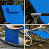 SoBuy OGS28-KB Lehátko Zahradní lehátko Odolné proti povětrnostním vlivům Lehátko Houpací křeslo s polštářem Relaxační lehátko Houpací lehátko Plážové lehátko do 150 kg Malé modré