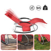 SoBuy OGS28-Rx2 2dílná sada houpací lehátko Zahradní lehátko Červené 100 kg Nosnost