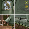 SoBuy OGS32-GR 1 osoba venkovní stan Kempovací stan 4 v 1 iglú Stan Zelený