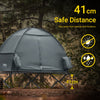 SoBuy OGS32-II-HG Stan pro 2 osoby 4v1 na kůlech s taškou na kolečkách Voděodolná kempingová postel bez matrace Rybářský stan 193x188x145cm do 180 kg