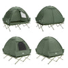 SoBuy OGS32-II-L-GR Kempinkové lůžko se stanem 2 osoby Stan 4v1 na kůlech s rolovací taškou Voděodolné kempinkové lůžko bez matrace Rybářský stan Zelený do 180 kg